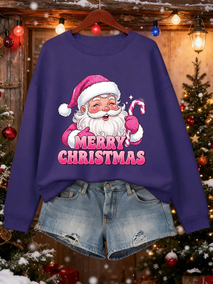 Merry Christmas Santa Print Christmas Sweater