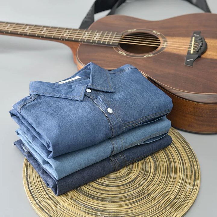 Casual Denim Long-Sleeve Shirt