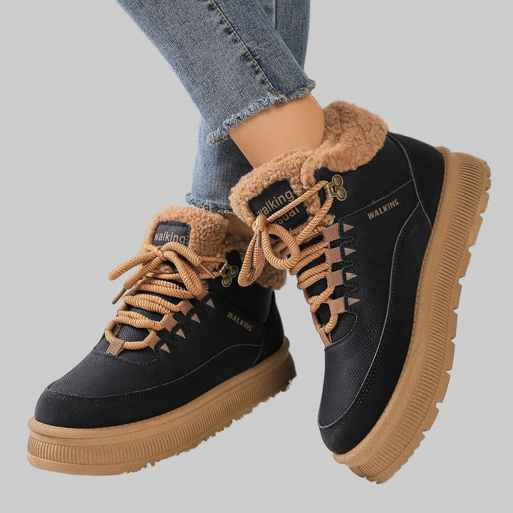 Thick Fleeced Round Toe Warm Winter Boots