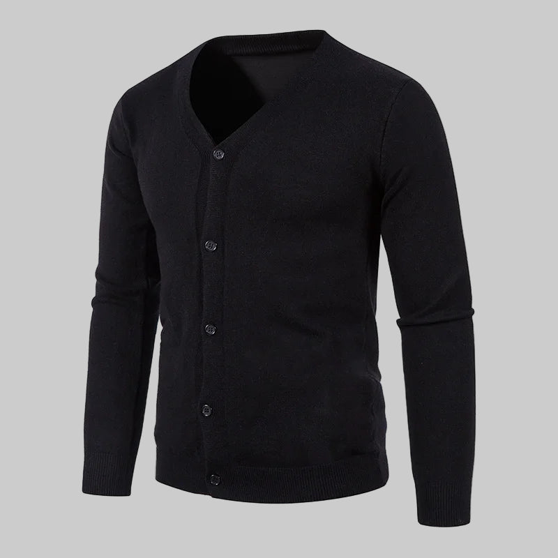 Lightweight V-Neck Knitted Slim Fit Sweater