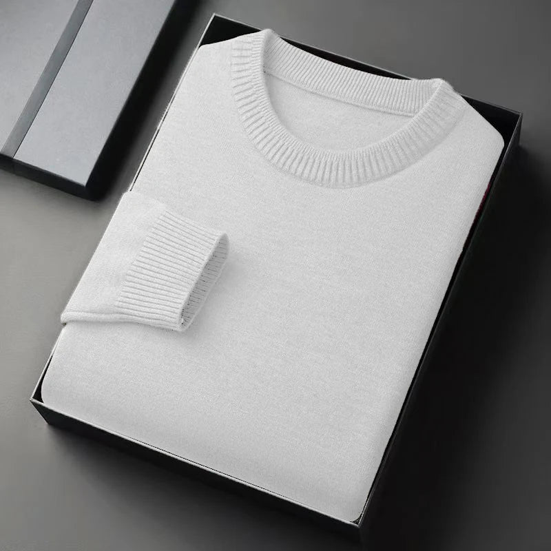 Lightweight Long Sleeve Knitted Crew Neck Sweater