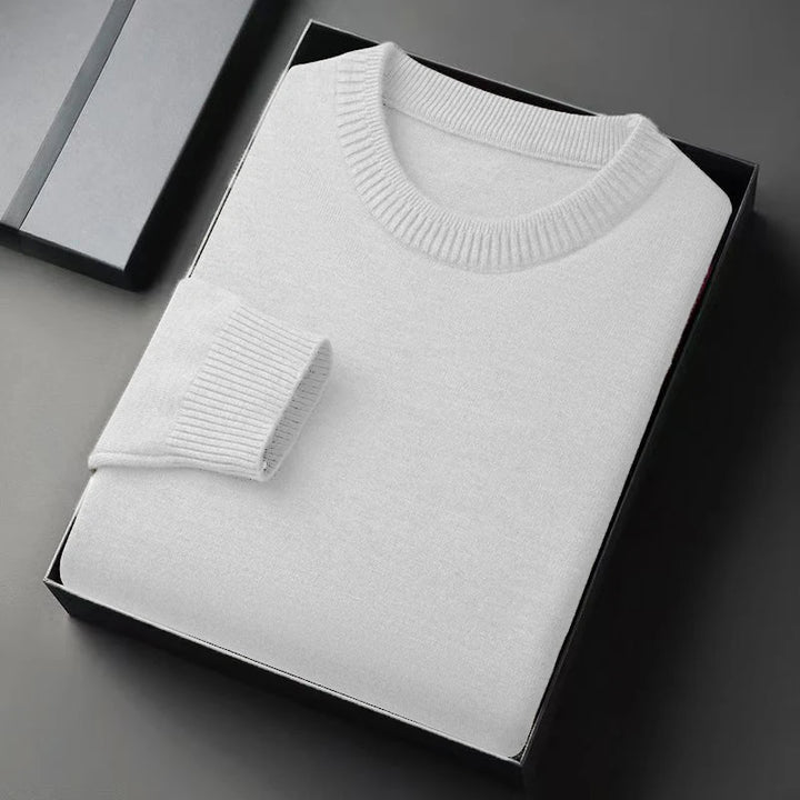 Lightweight Long Sleeve Knitted Crew Neck Sweater