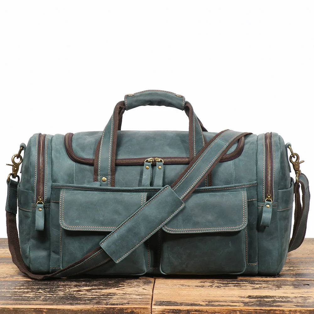 Genuine Leather Crazy Horse Travel Luggage