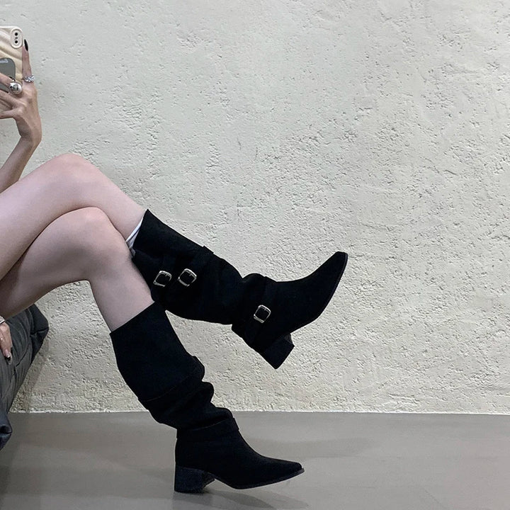Chic Knee-High Pointed Toe Boots for Winter