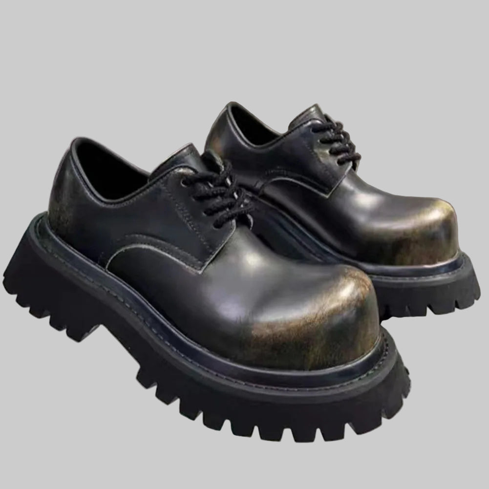 Authentic Leather Chunky Platform Footwear