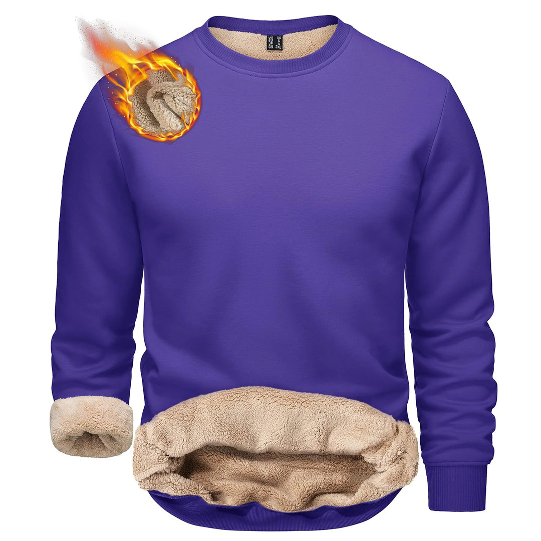 Heavyweight Sherpa-Lined Fleece Crewneck Sweatshirt