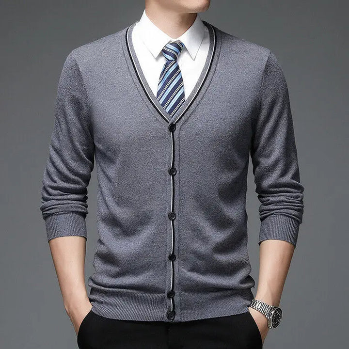 Long Sleeve V-Neck Knitted Thin Winter Sweater