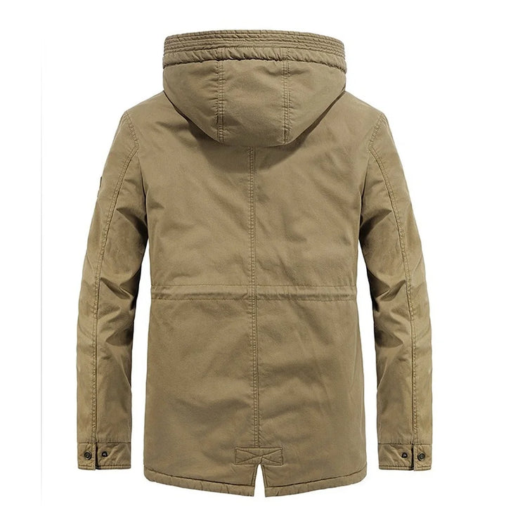 Fleece Lined Detachable Hood Winter Coat