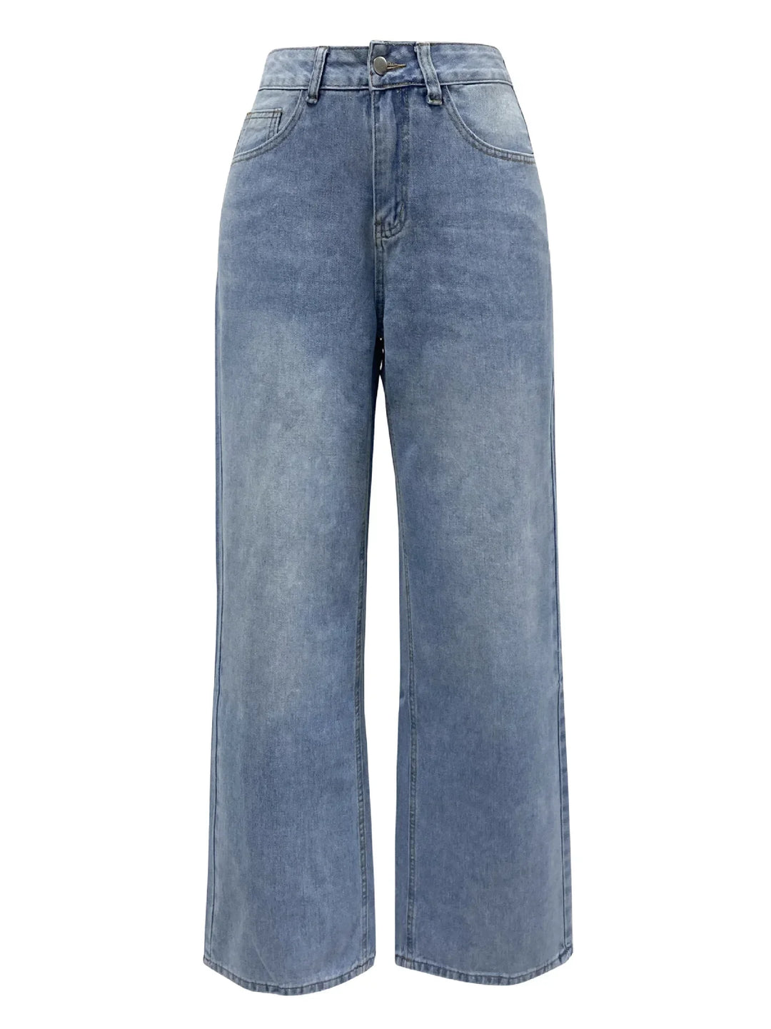 American Retro High-Waisted Wide-Leg Jeans