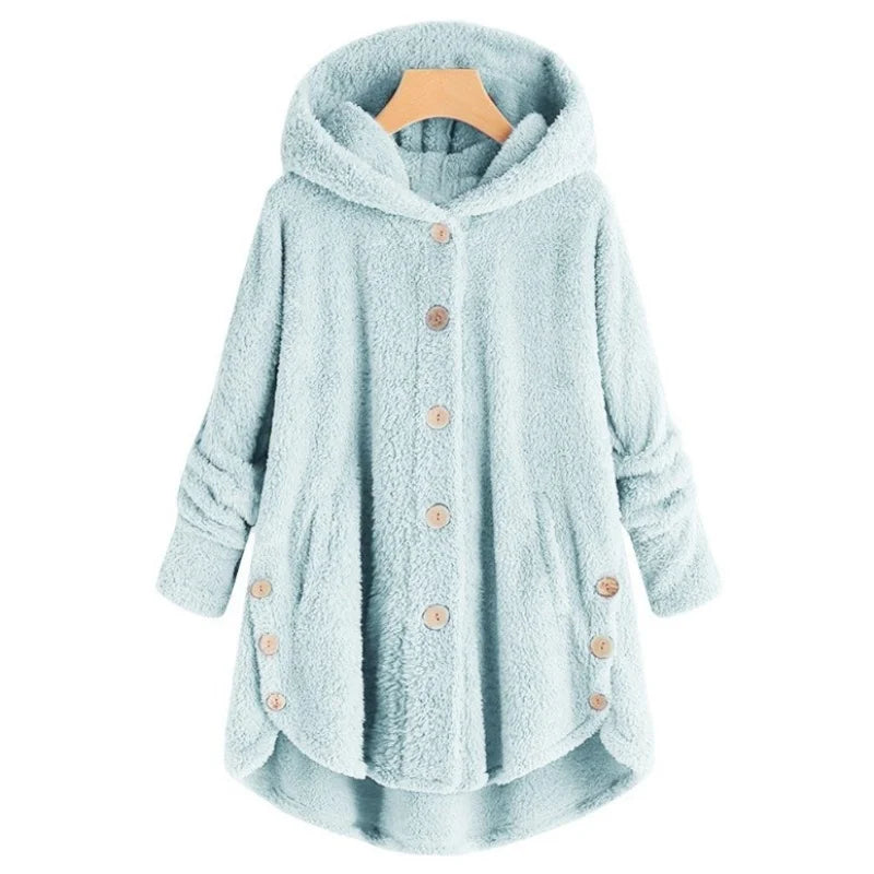 Trendy Hooded Plush Cozy Teddy Bear Jacket
