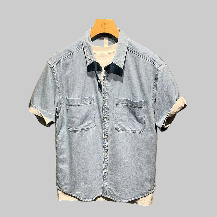 Spliced Wide-Fit Breathable Shirt