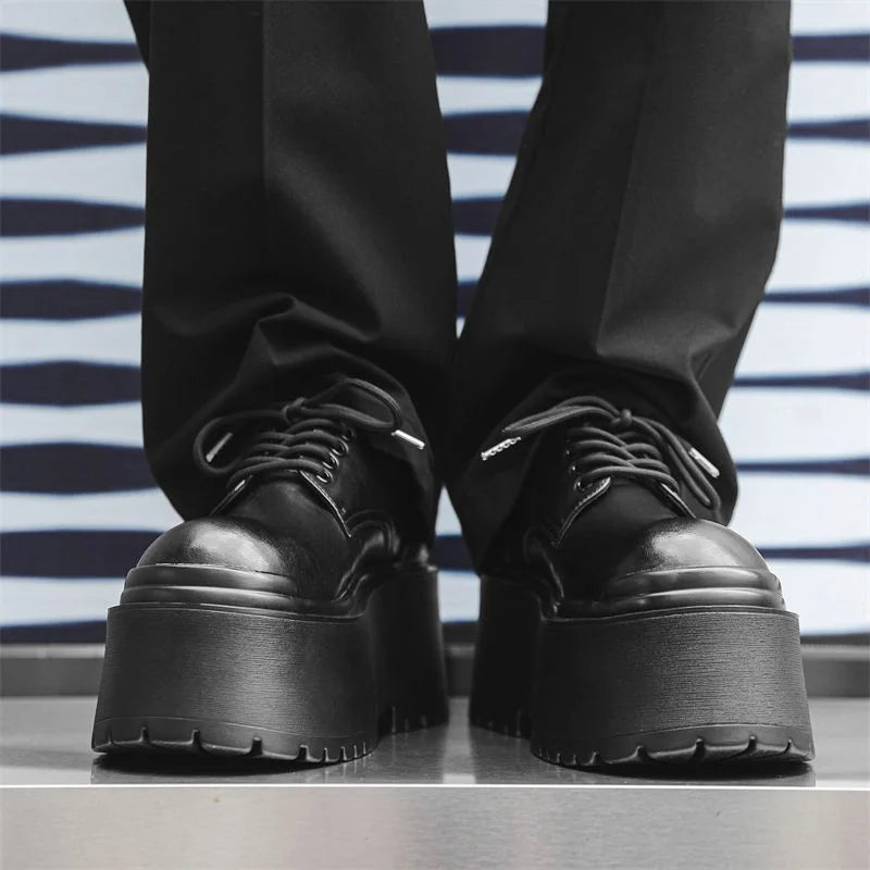 Big Head Leather Casual Derby Shoes