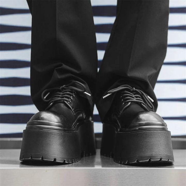 Big Head Leather Casual Derby Shoes