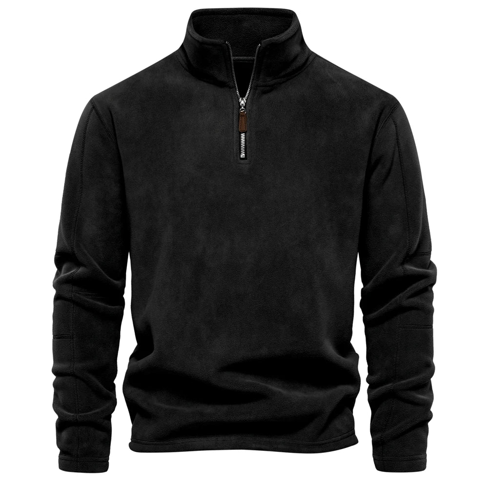 Warm Fleece Softshell Pullover Sweatshirt