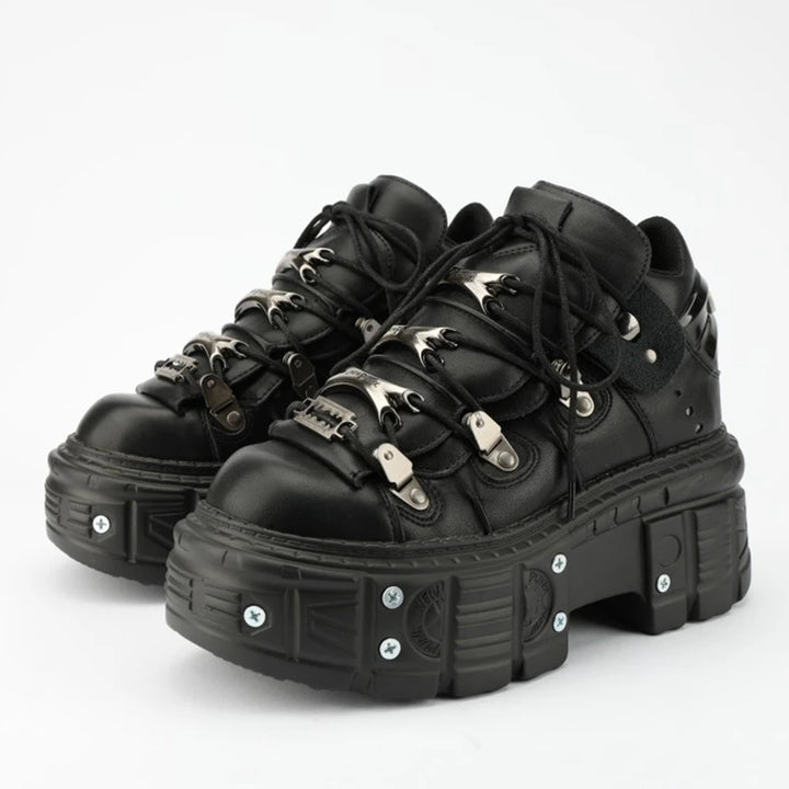 Gothic Edge: Women’s Chunky Platform Sneakers