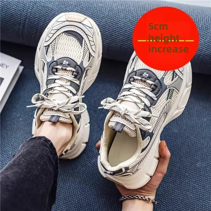 Breathable Mesh Chunky Sneakers for Added Height