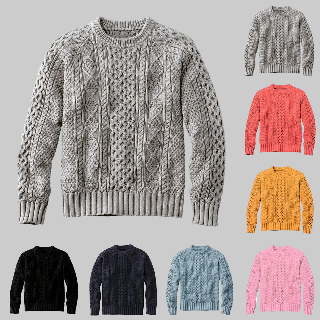 Solid Color Woven Wool Knitted Sweaters