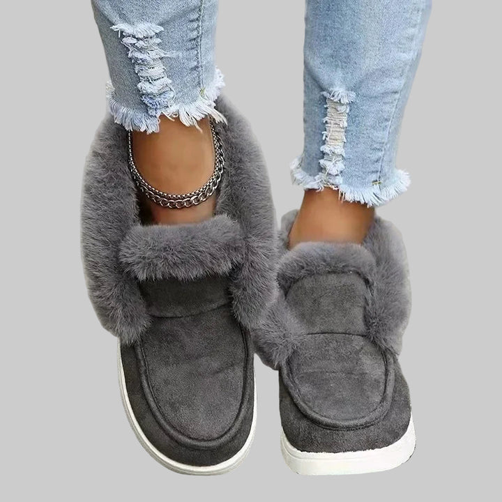 Plush Fur Slip-On Ankle Winter Footwear