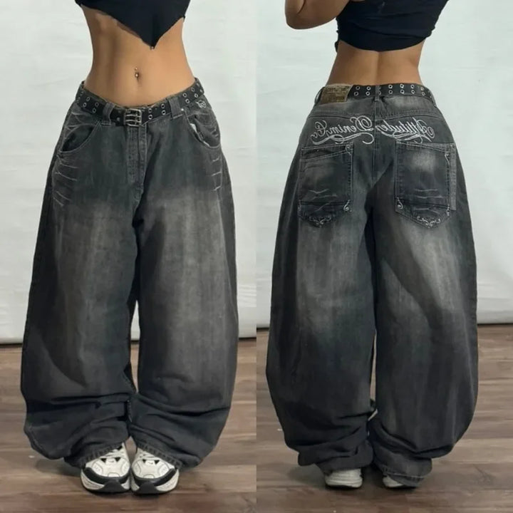 Streetwear Baggy Flex Jeans - Y2K Vibes