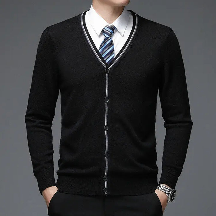 Long Sleeve V-Neck Knitted Thin Winter Sweater