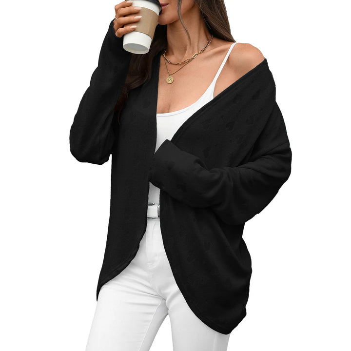 Knitted Jacquard Casual Long Sleeve Cardigan