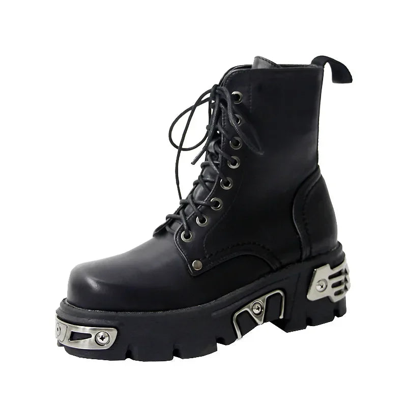 Punk Style Platform Ankle Boots