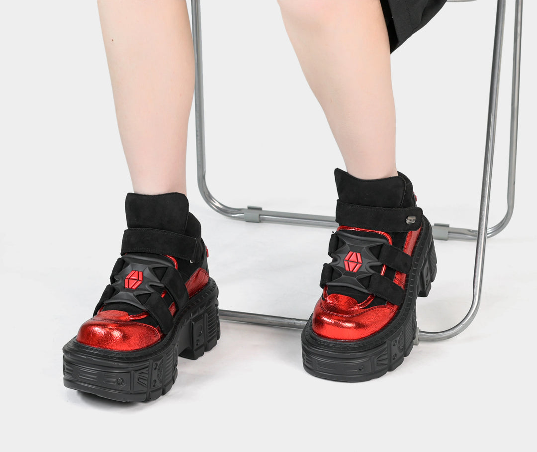 Punk Style Lace-up Rock Boots