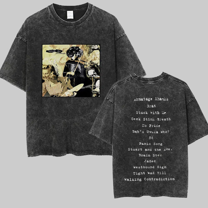 Washed Vintage Punk Green Day Tour 2025 Tees