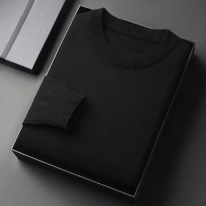 Lightweight Long Sleeve Knitted Crew Neck Sweater