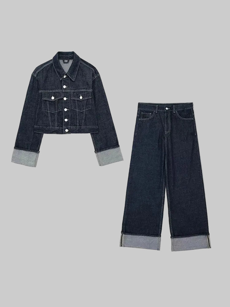 Autumn Vintage Denim Jumpsuit