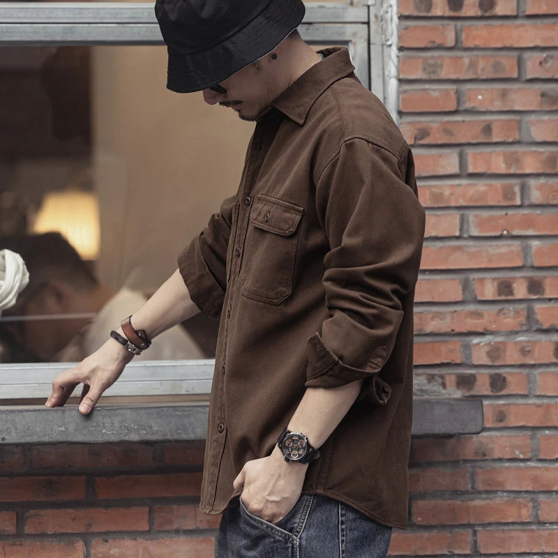 American Retro Workwear Men’s Multi-Pocket Shirt