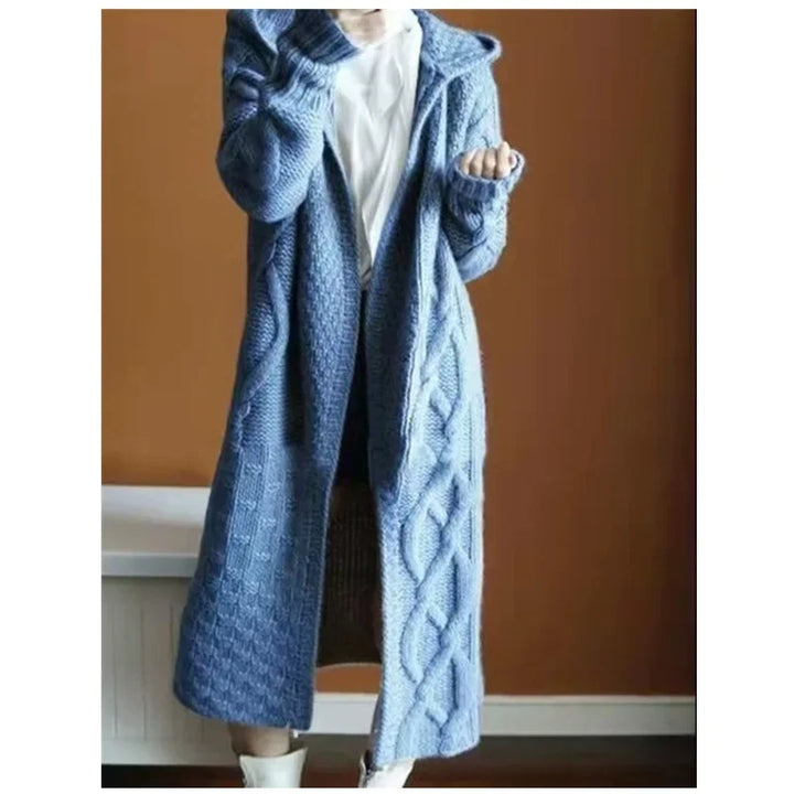 Chic Long Lazy Style Loose Hooded Cardigan