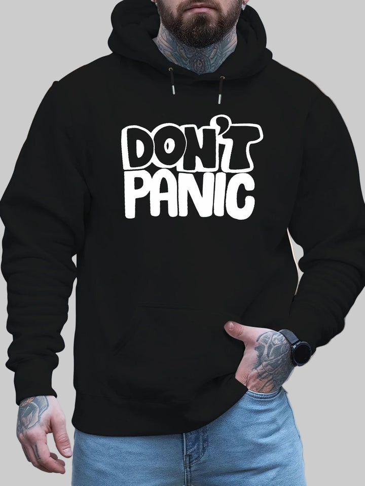 Casual Unisex “DON’T PANIC” Graphic Hoodie
