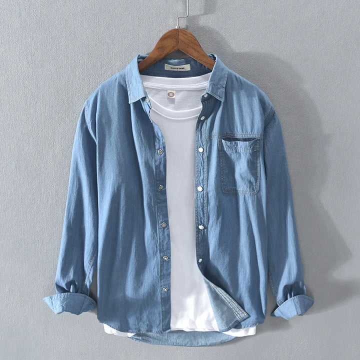 Casual Denim Long-Sleeve Shirt