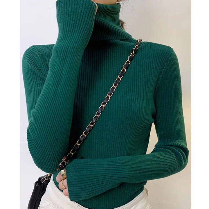 Cozy Cashmere Knit Turtleneck Sweater