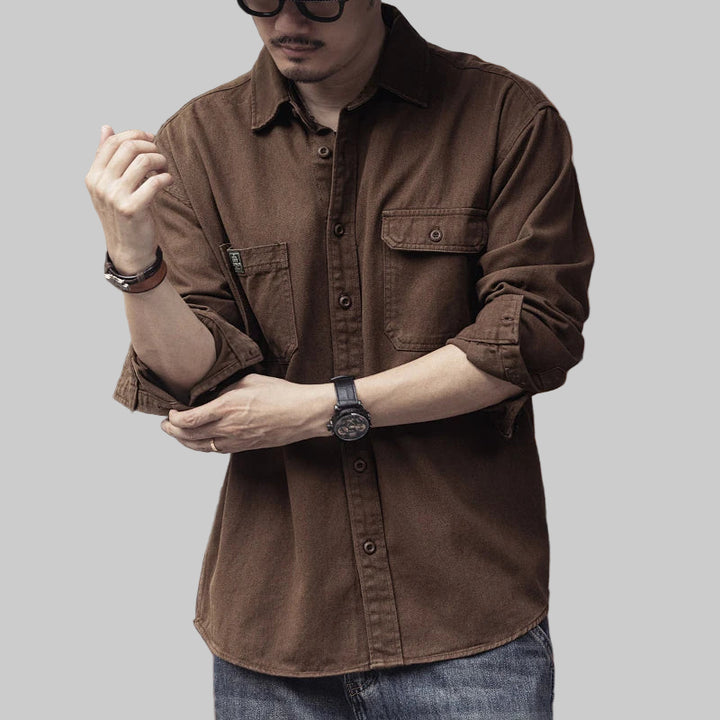 American Retro Workwear Men’s Multi-Pocket Shirt