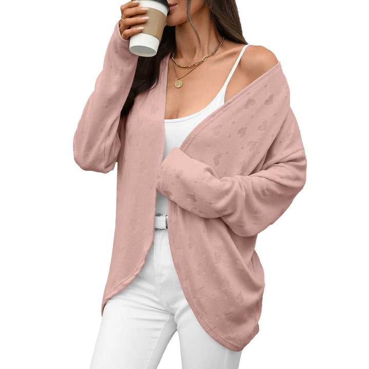 Knitted Jacquard Casual Long Sleeve Cardigan