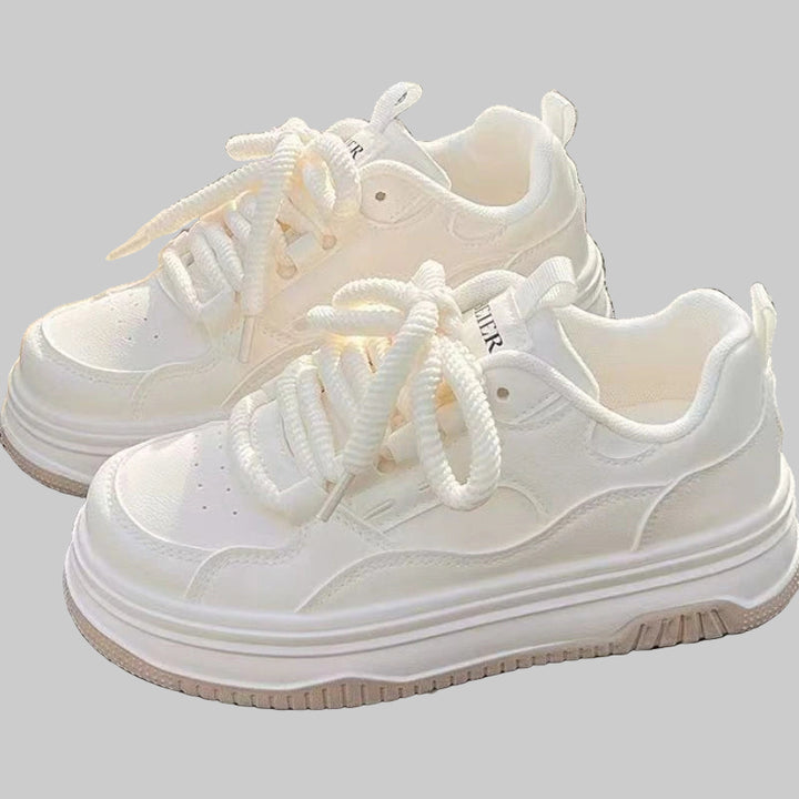 Round-Toe Lace-Up Skateboard Sneakers