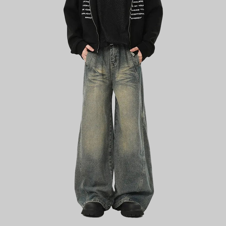 Y2K Streetwear Baggy Flared Cargo Jeans