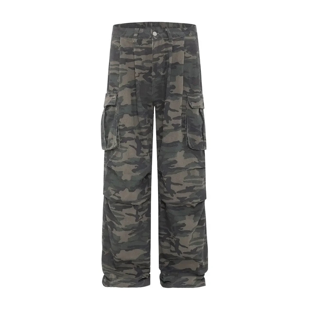 Vintage Women’s Loose-Fit Camouflaged Cargo Pants