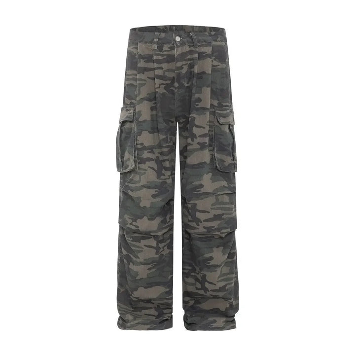 Vintage Women’s Loose-Fit Camouflaged Cargo Pants