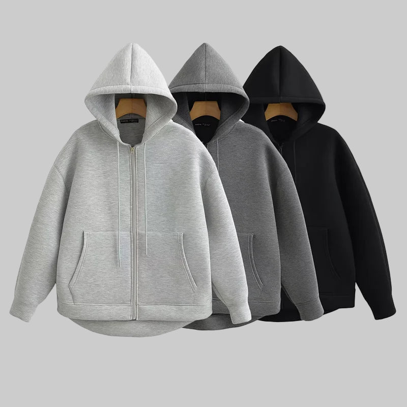 High Street Winter Oversized Zipper Hoodie