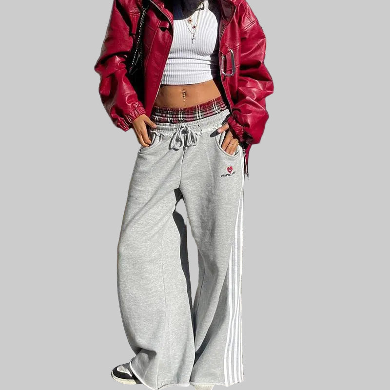 American Retro College-Inspired Loose-Fit sweatpants