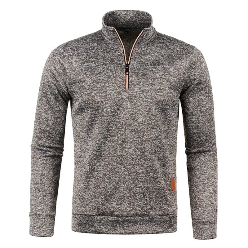 Half-Zipper Long Sleeve Turtleneck Pullover