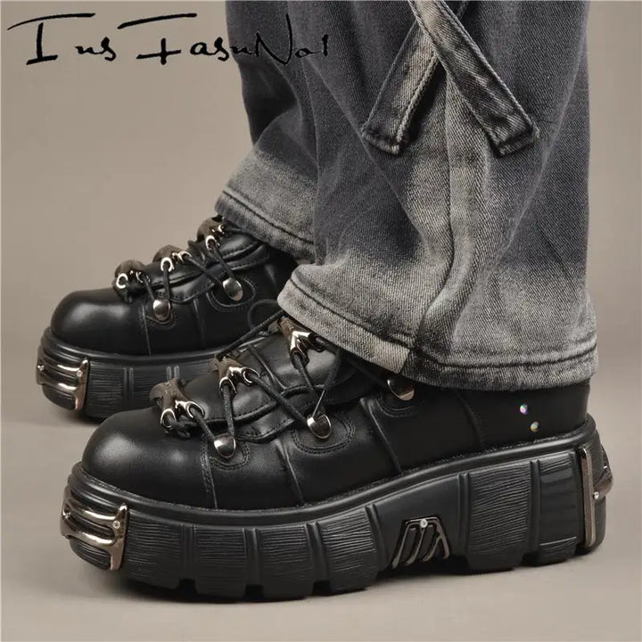 Gothic Edge: Women’s Chunky Platform Sneakers