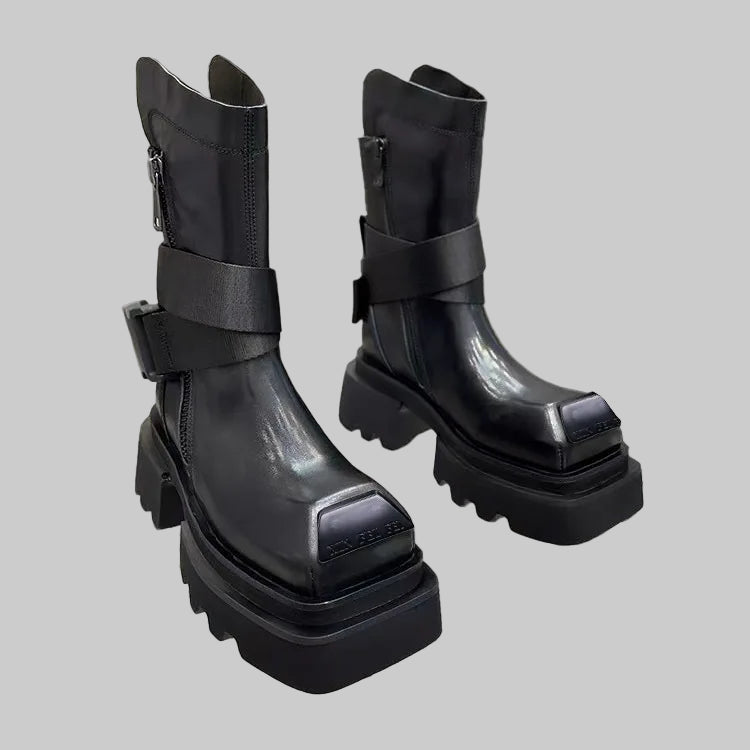 Unisex British-Inspired Platform Boots