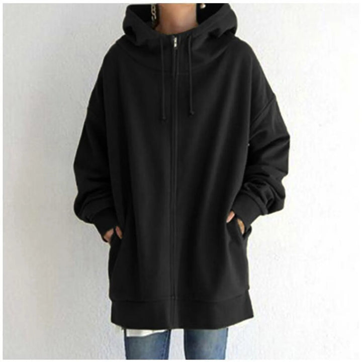 Slouchy Y2k Mid Length Oversized Hooded Sweatshirt