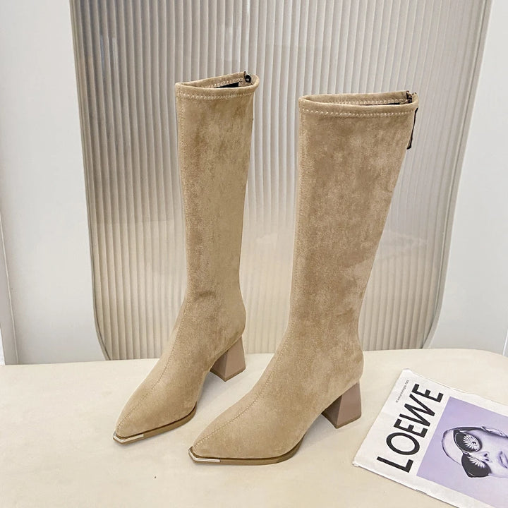 Chic Pointed Toe Suede Boots