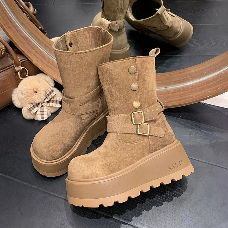 Chunky Platform Ankle Winter Boots