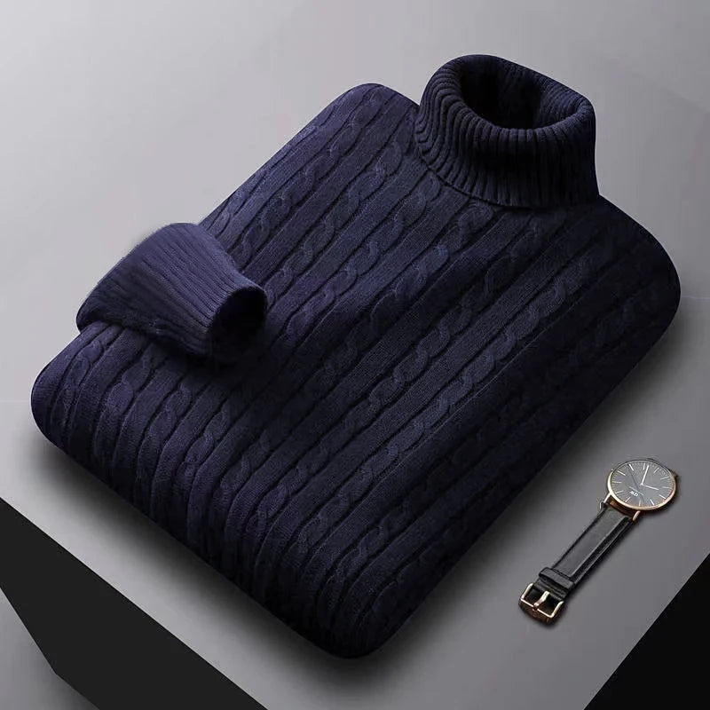 Warm Heavyweight  Knitted Turtleneck Sweater